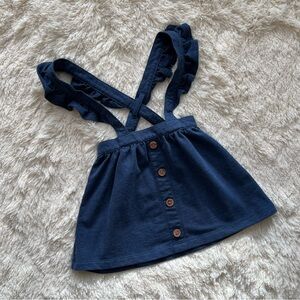 Wonder Nation Blue Overall Skirt with Buttons
